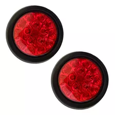 Juego De Faros Led Traseros Camion 24v Rojo Poli