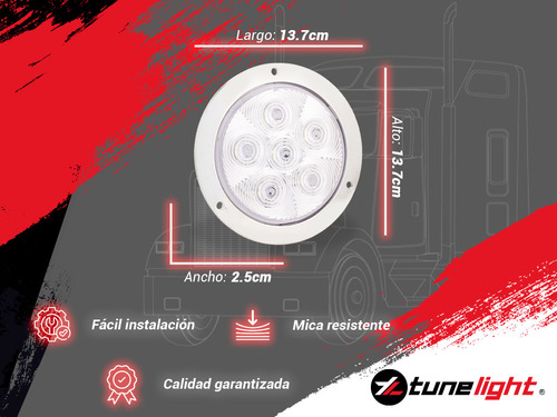 Plafn Redondo Blanco Caja Triler 12-24 Volts Tunelight Foto 4