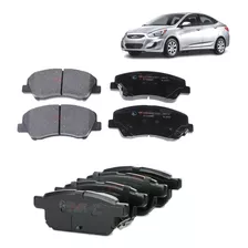 Pastillas Delanteras + Traseras Para Hyundai Accent Rb 11-20