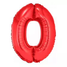 Balão Metalizado Número Vermelho 16pol 40cm 1und