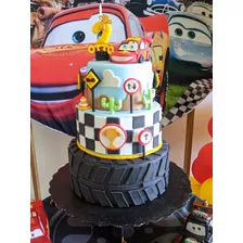 Bolo Fake Carros, Item Infantil Relâmpago Mcqueen Usado 39665189