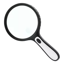 Double Mirror Handheld Magnifier With 4led Lamp