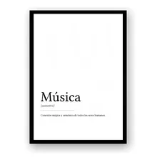 Poster Imprimible Música Definicion Poster Decorativo Música