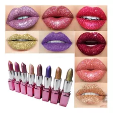 Set 8 Labial Hadas Metálicos Holográfico Brillitos Glitter