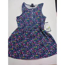 Vestido Azul Con Flores