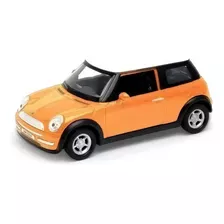 Autos Coleccionables Welly 1:36 Mini Cooper Color Naranja Claro