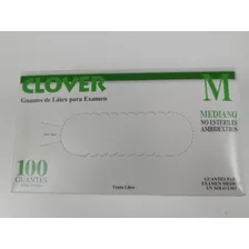 Guantes De Latex Para Examen-clover X 100-mediano