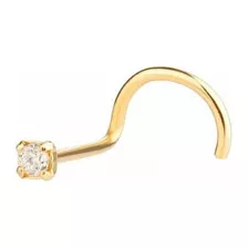 Piercing De Nariz Ouro18k Com Pedrinha Zircônia