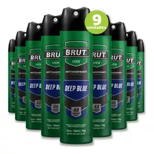 Desodorante Brut Antitranspirante Deep Blue Men 9 Unidades