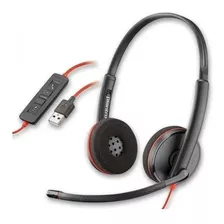 Headset Blackwire Accsstereo, C3220, Usb-poly 209745-101 Cor Preto