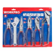 Juego 6 Pinza Alicate Universal Loro Inglesa Punta Workpro 