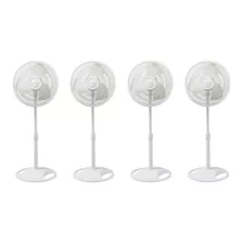 Set De 4 Ventiladores De Pie Pedestal Inclinable 16''