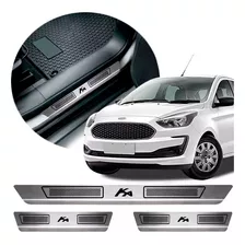 Jogo Soleira Porta Aço Inox Ford Ka Hatch 2019 2020 2021