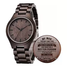 Reloj Hombre Armani Exchange Wj-m1022 Cuarzo Pulso Madera En