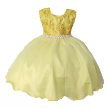 Vestido Infantil Aniversario Juvenil Formatura Amarelo Luxo