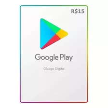 Crédito Recarga Google Play 15,00 - Cartão Presente 