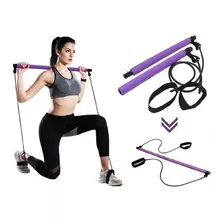 Kit Portátil Com Barra Pilates P/ Treino De Gluteos