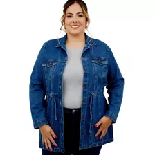 Parka Casaco Blusa Jeans Feminina Plus Size 