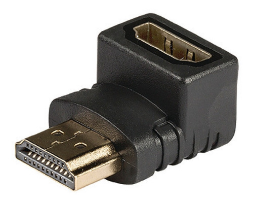Adaptador Hdmi 90ºgrados Acodado Macho Hembra Dorado