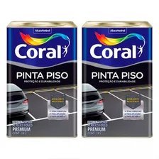 Tinta Pinta Piso 18 Litros Premium Coral Kit 2 Escolha Cor