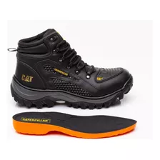 Bota Preta Para Moto Cat Com Ca Bota De Bico Pvc Impermeavel