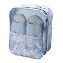 Necessaire Organizador Mala Viagem Academia Chinelo Sapato Cor Flamingos