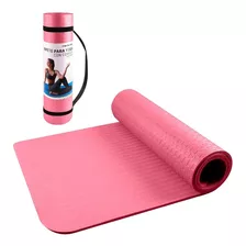 Redlemon Yoga Mat Tapete Para Ejercicio En Casa Portátil Color Rosa