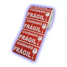 Etiqueta Adesiva Cuidado Frágil 100x50mm
