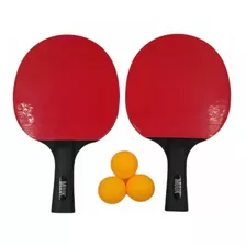 Set Paletas De Ping Pong + Pelotas Muuk