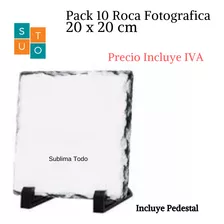 Pack 10 Roca Fotografica Cuadrada 20x20 Para Sublimación