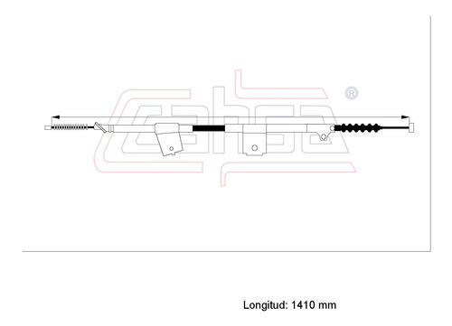 Cable Freno Trasero Derecho Para Nissan Sunny 1.4l 1988 Foto 2