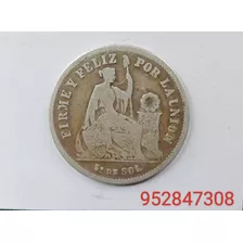 Moneda De Plata 1864 9 D. Fino Y.b