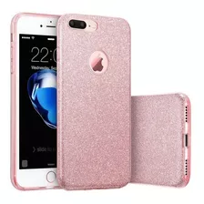Capa Case Capinha Compativel Com iPhone Glitter Rosa
