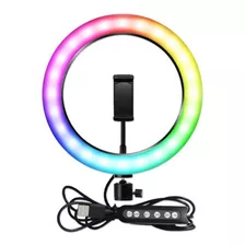 Aro De Luz Para Maquillaje Fotografía 10 3 Luces Rgb Diginet