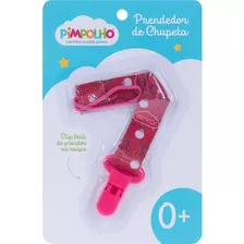 Prendedor De Chupeta Tam. Unico Fem E Masc Pimpolho 8202 Cor Vermelho Borboletas