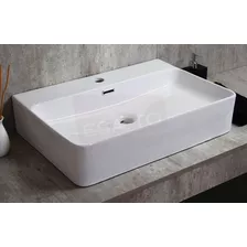 Lavabo De Baño De Sobreponer Esatto Oc-084 Blanco Brillante 