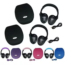 Dos Auriculares Inalambrico 2 canales Fold Flat Parte Traser