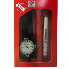 Reloj Superdeportivo Independiente Y Boligrafo En Caja