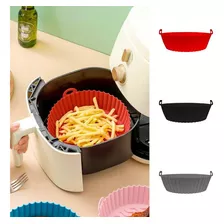 Forma De Silicone Antiaderente C/alça Para Airfryer 16x6cm Cor Vermelho