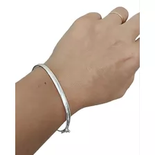 Bracelete Largo Maciço Prata 925 Original