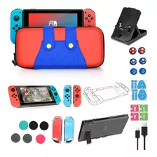 Kit De Accesorios Estuche Nintendo Para Switch Oled 20 En 1