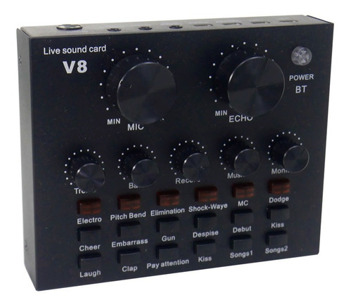 V8 Placa D Sonido Usb Grabacion Efectos Celular Pc Audio
