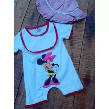 Body Enterito Bebé Mickey Talle 1 Mes + Sombrero La Plata