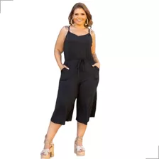 Macacão Feminino Alcinha Pantacourt Plus Size Mazal 