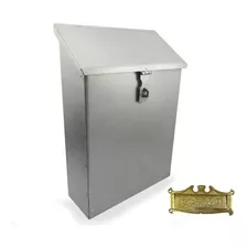 Caja Para Buzón Grande Metal + Tapa De Aluminio Combo 