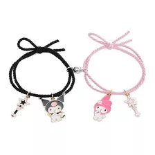 Pulseras De Amistad Kuromi Y Melody Pareja Kawaii