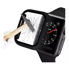 2 Protector Case Vidrio Templado Compatible Con Apple Watch