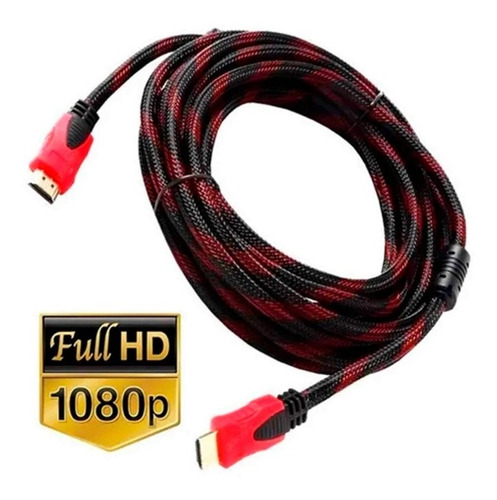 Cable Hdmi Mallado Premium 5 Metros Doble Filtro 1.4 3d 4k