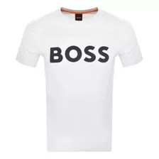 Playera Hugo Boss Logo Boss De Moda En Pecho Algodón