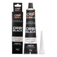 Cola Silicone Adesivo Junta Alta Temperatura Orbi Black 70g